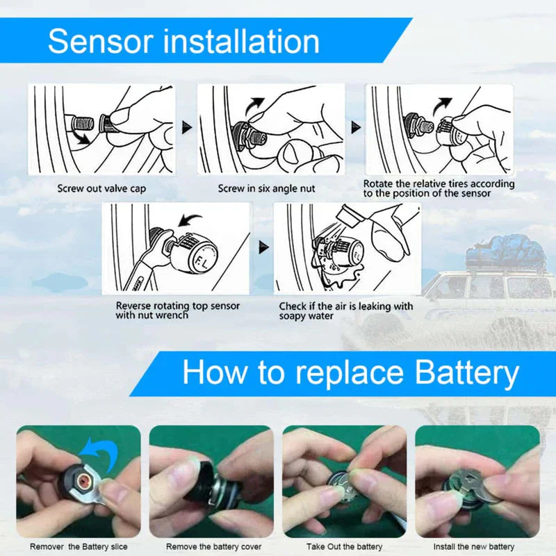 Car Wireless Internal Tire Tyre Pressure Monitoring System TPMS